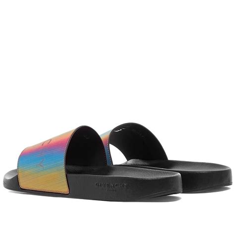 givenchy holographic slides|Givenchy slippers sale.